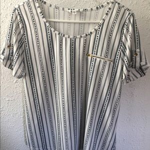 The Workshop XL pinstriped top
